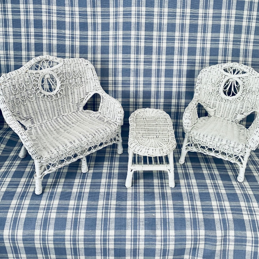 Vintage Wicker Doll Furniture
